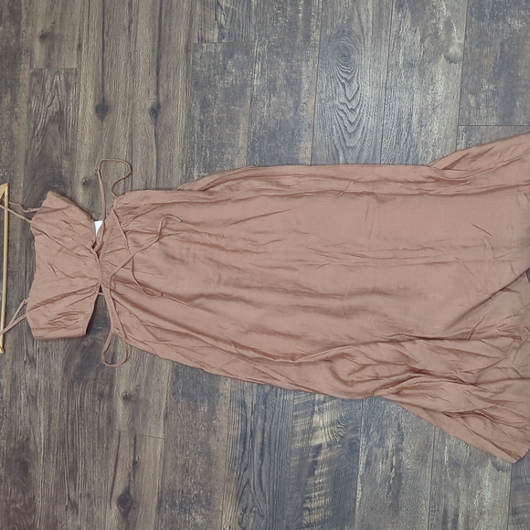 Moon River cut out maxi dress in terracotta Sz. large NWT - Picture 5 of 11